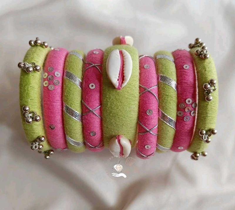 Pink Green Bangles💚💖