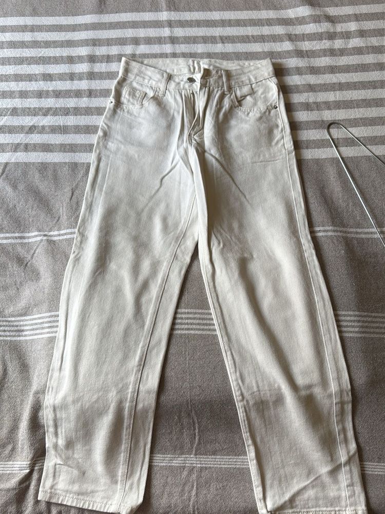 Off-White Straight Leg Jeans