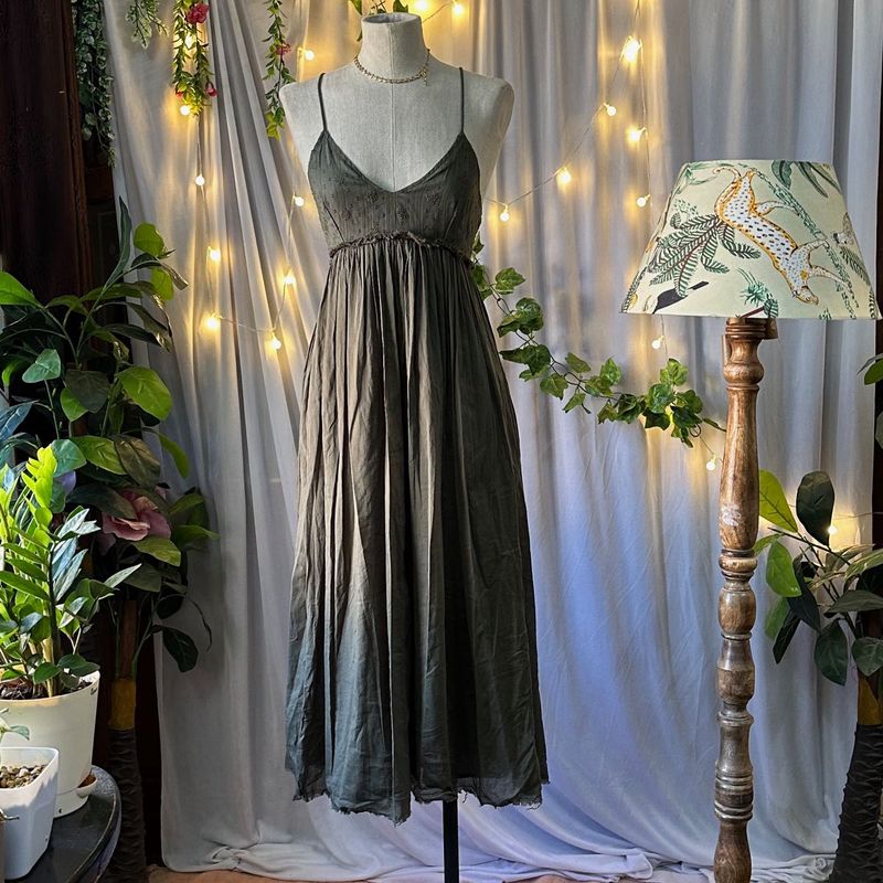 Olive Green Midi Dress