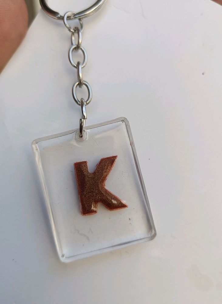K Letter Keychain