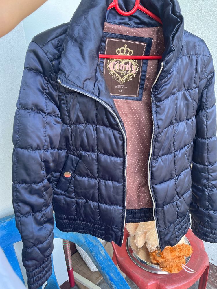 Stylish Navy Blue Puffer Jacket
