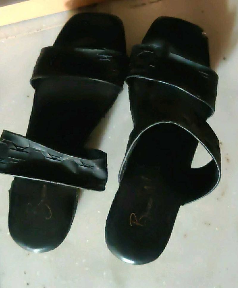 Black wedged &amp; Sandals