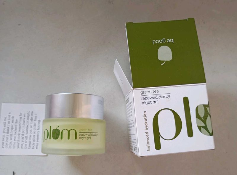 plum green tea night gel