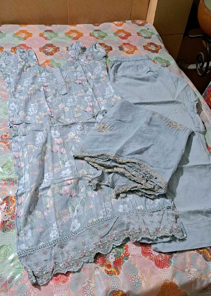 Long Kurta And Plazo Set With Dupatta 149/-