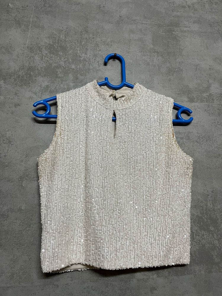 Sequin Sleeveless Top