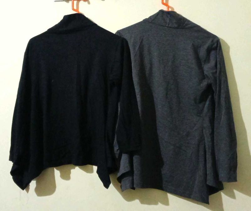 Pack of 2 Black &amp;Grey shrug