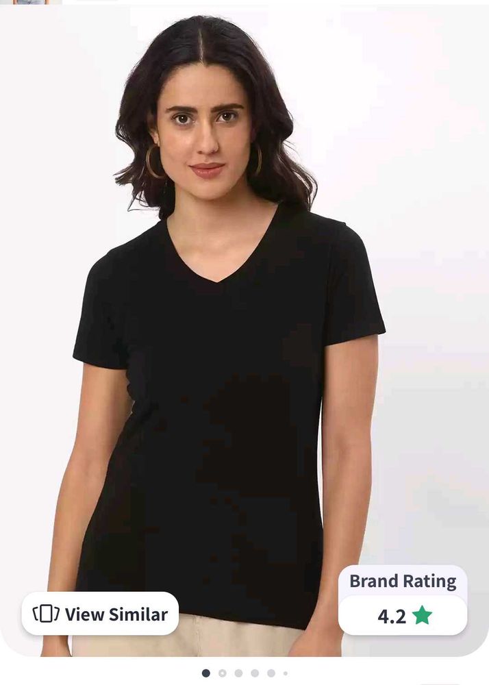 Black V-Neck Tee