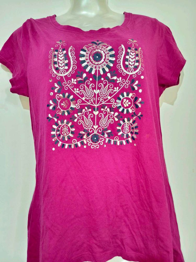 🎄Buy 1, Get 1 Free🎁L/XL Pink Floral Tshirt