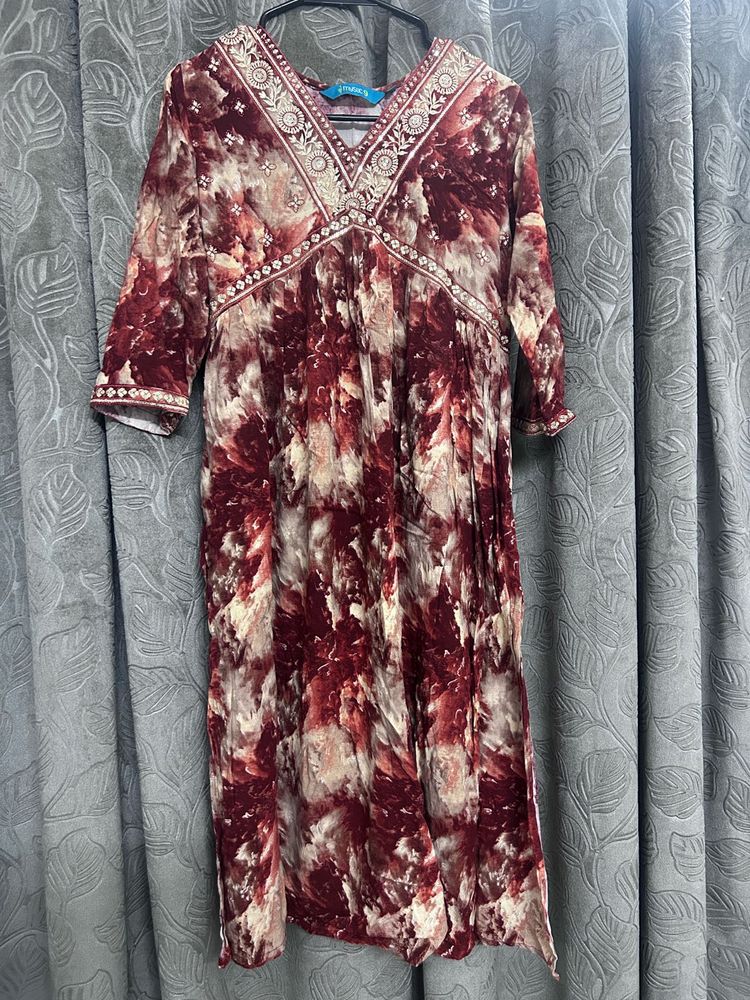 Vintage Tie-Dye Midi Dress