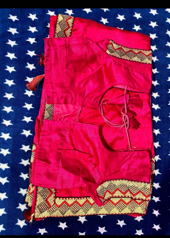 Pink Saree With Stitched Blouse (clearance Sale)✨