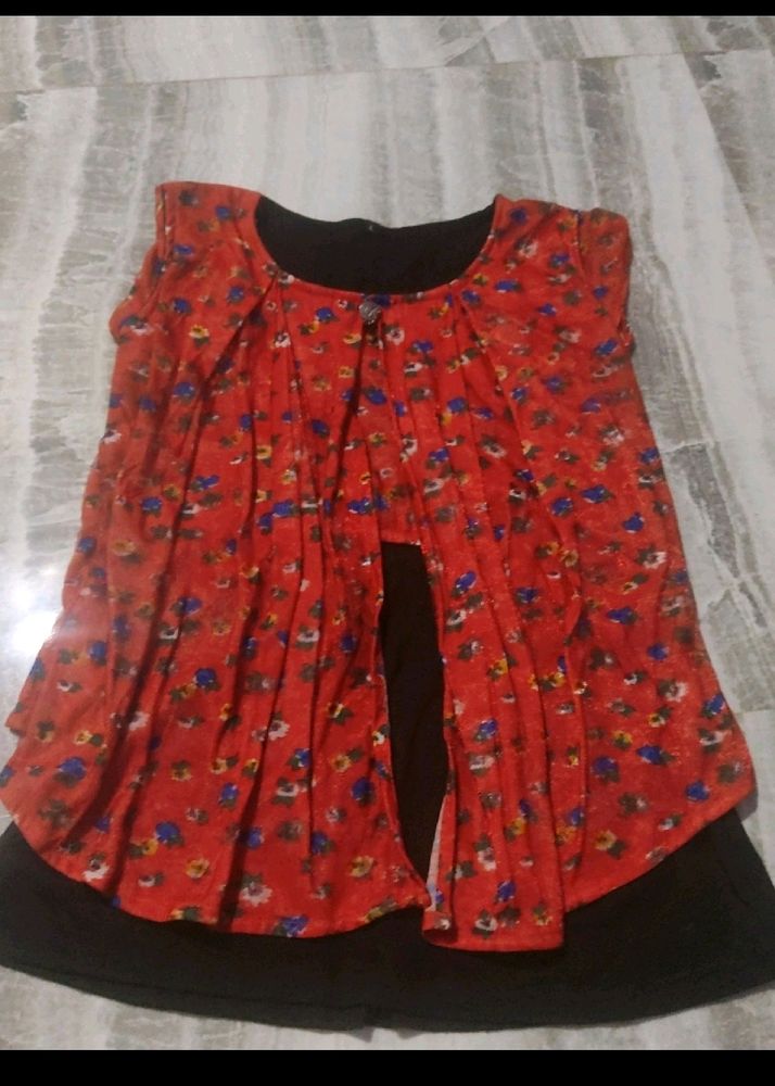 Floral Print Layered Top