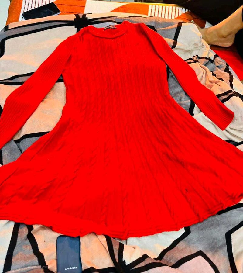 Red Long Sleeve Dress