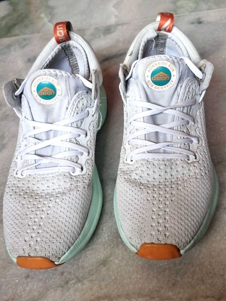 Asian Sneakers for Men (Size: UK 7, White)