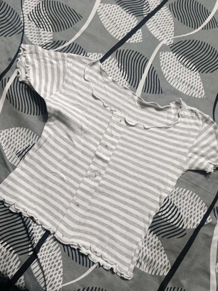 Striped Crop Top