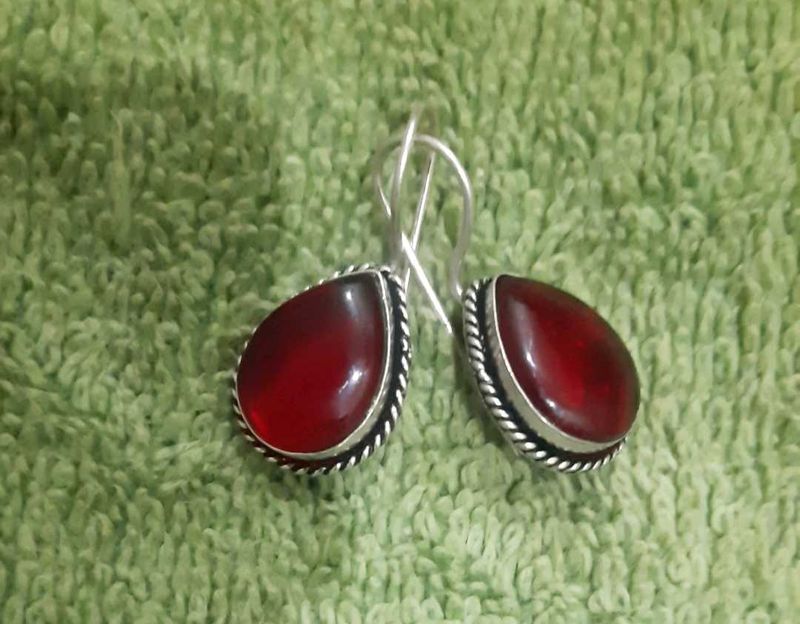 Red Teardrop Earrings