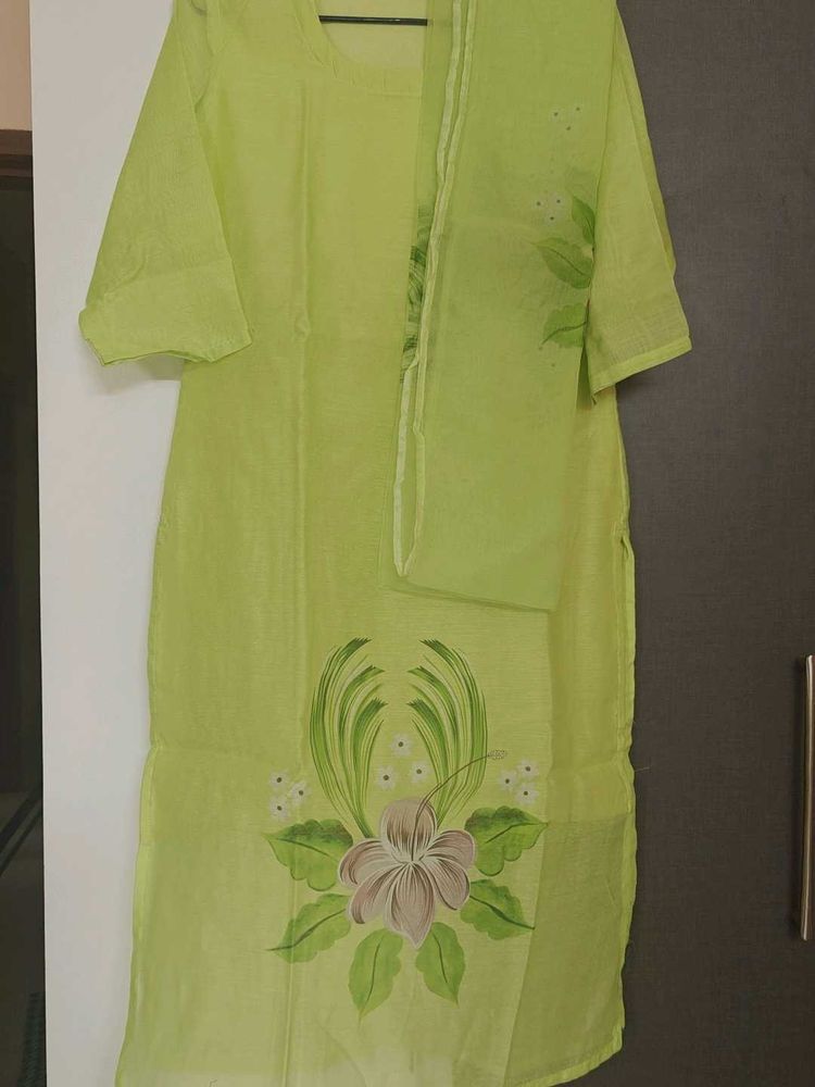 Lime Fresh Embroidered Kurta Set – Light, Lively &amp;