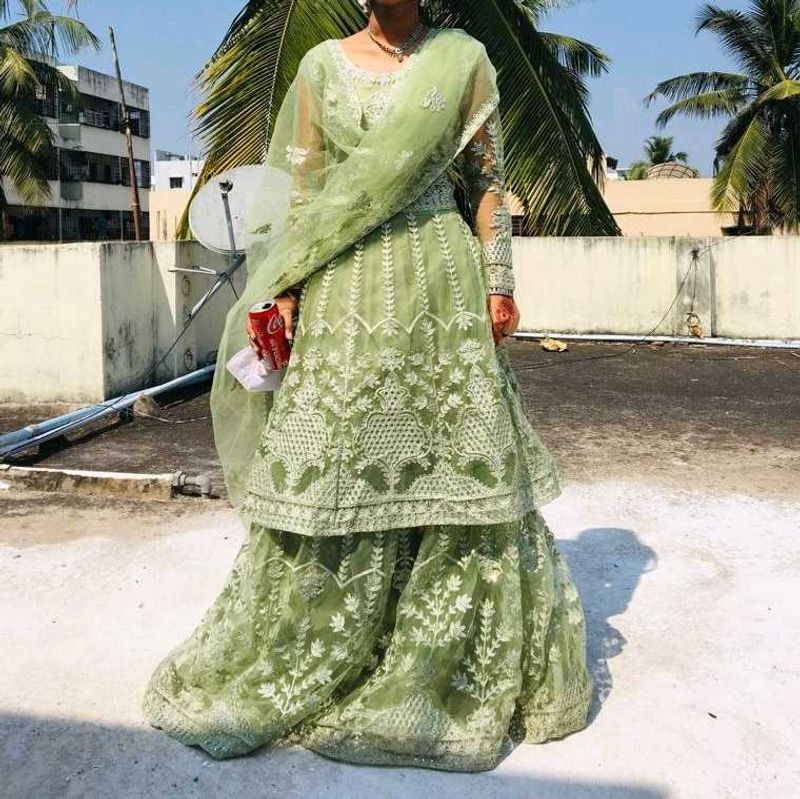 Elegant Green Ethnic Gown