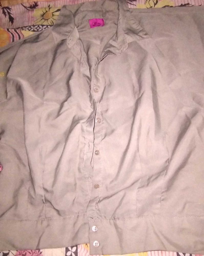 Olive Green Button-Down Shirt