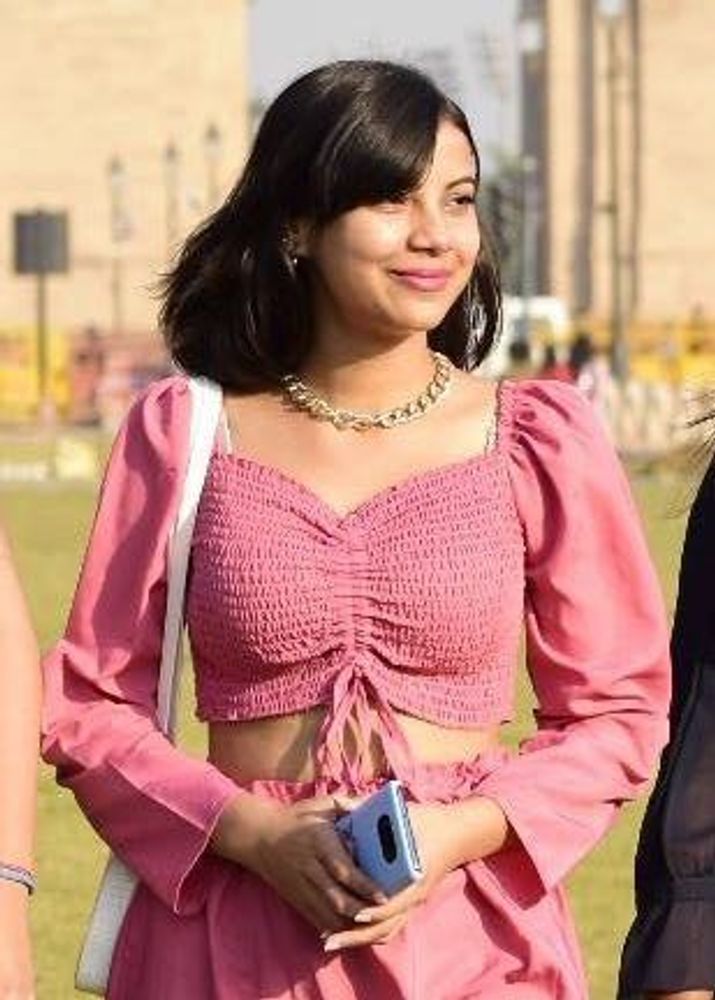 Pink Smocked Crop Top