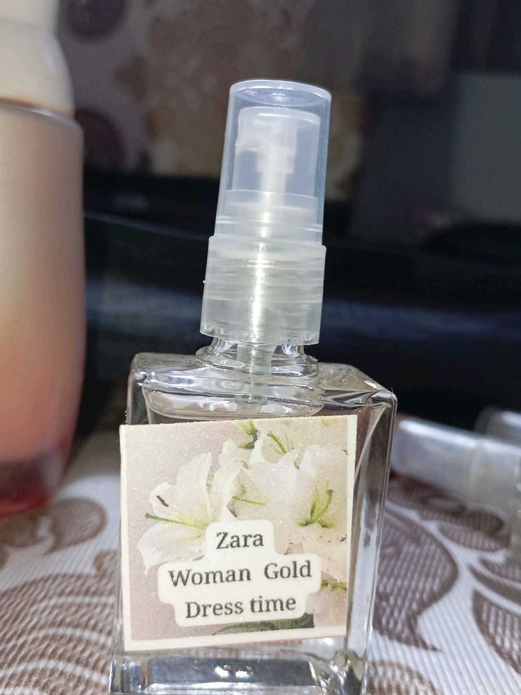 Zara Woman Gold Dress Time Perfume
