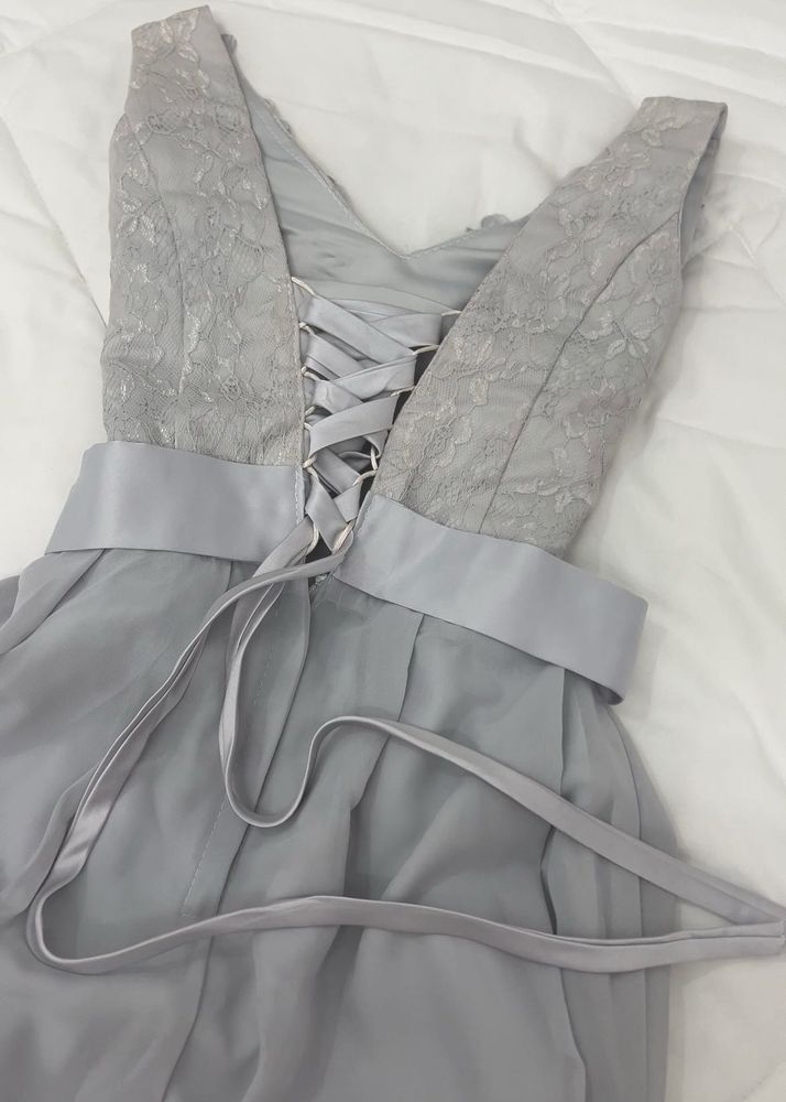 Elegant corset boning Lace Detail Party Dress