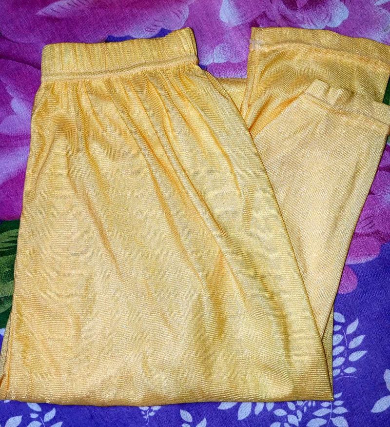 Yellow Leggings With Dupatta