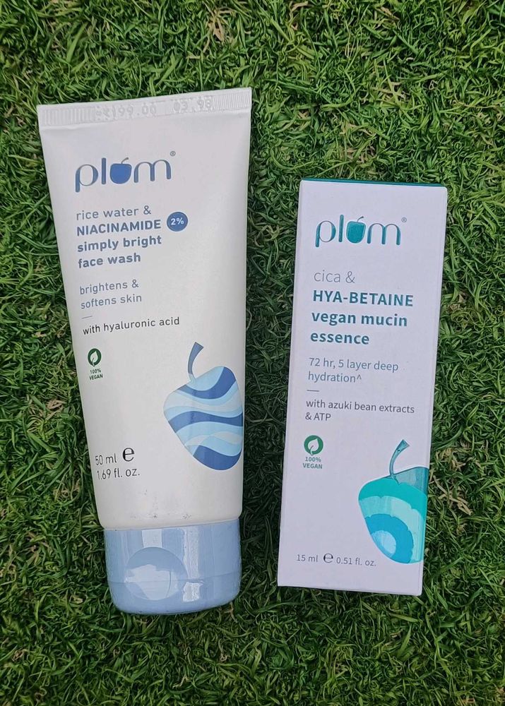 Plum Face Wash &amp; Vegan Mucin Essence