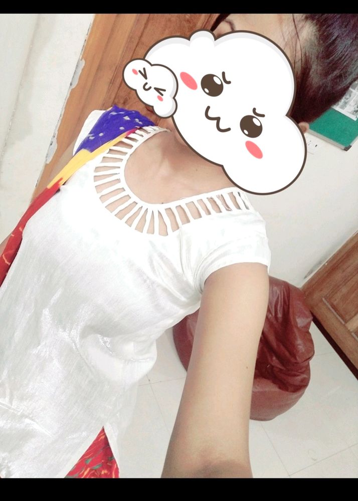 Short Kurti  (White)🤍