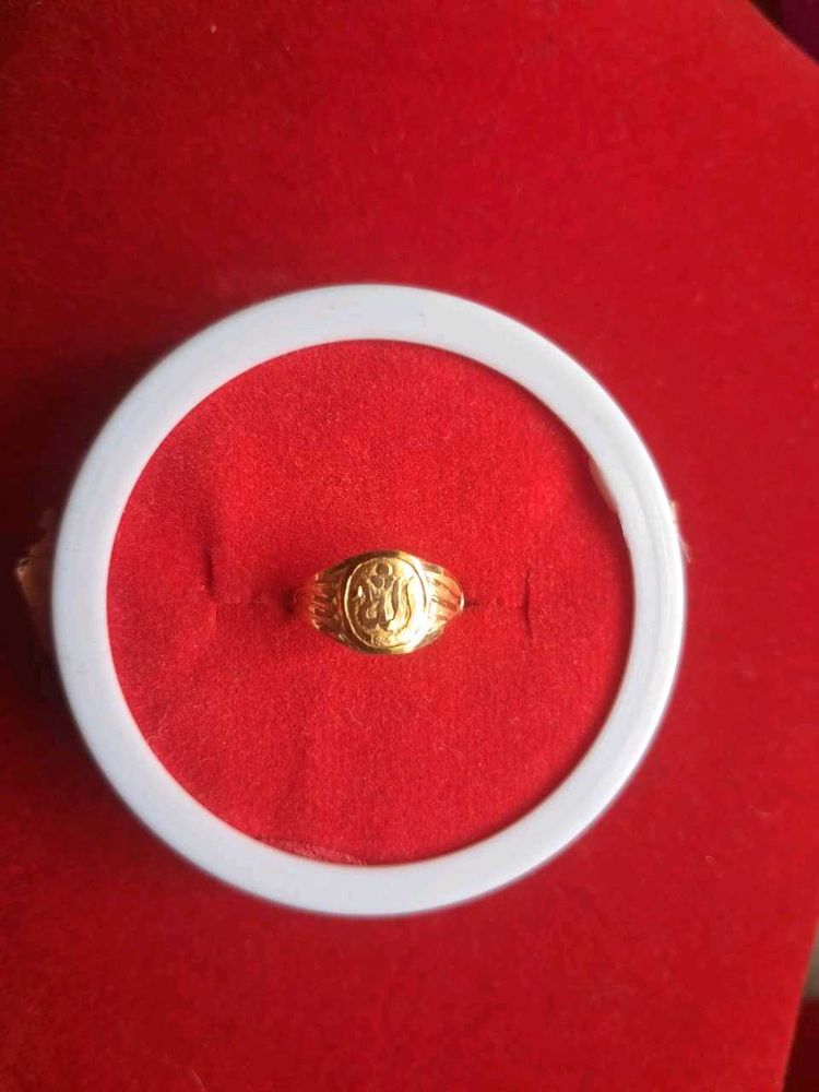 Gold Ring with Allah Design baby. rin