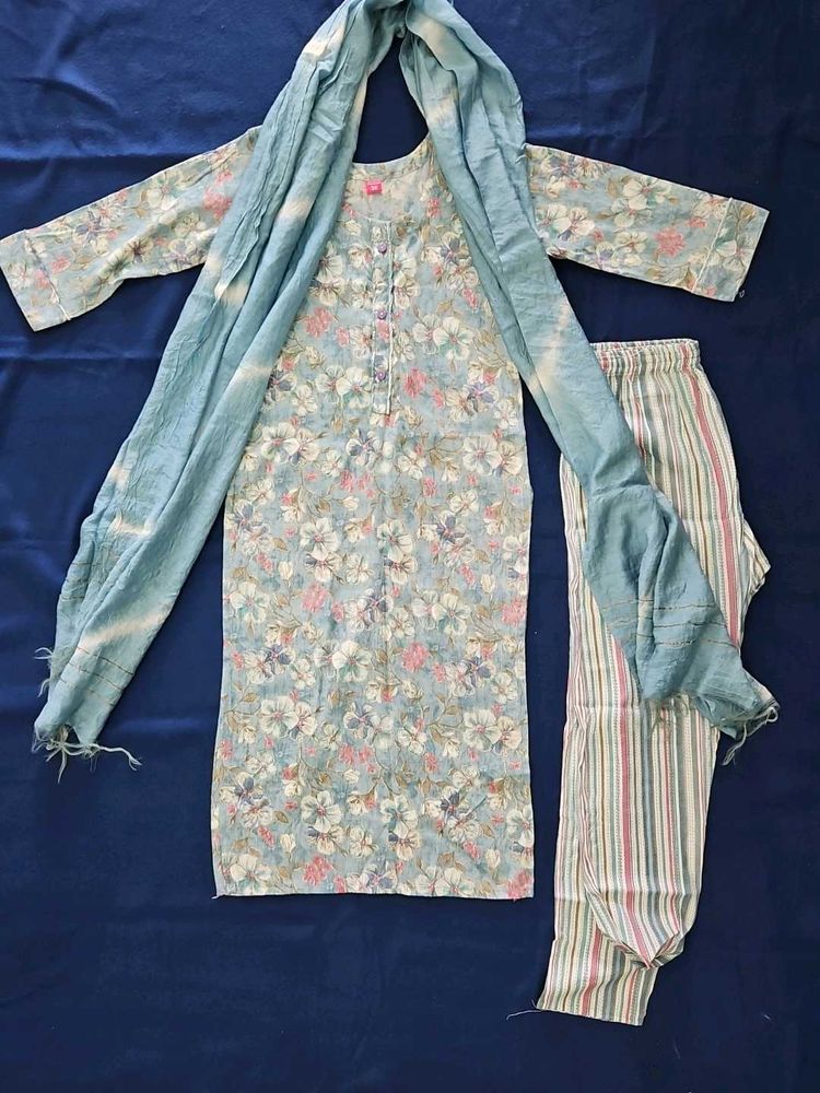 Floral Cotton Kurta Set