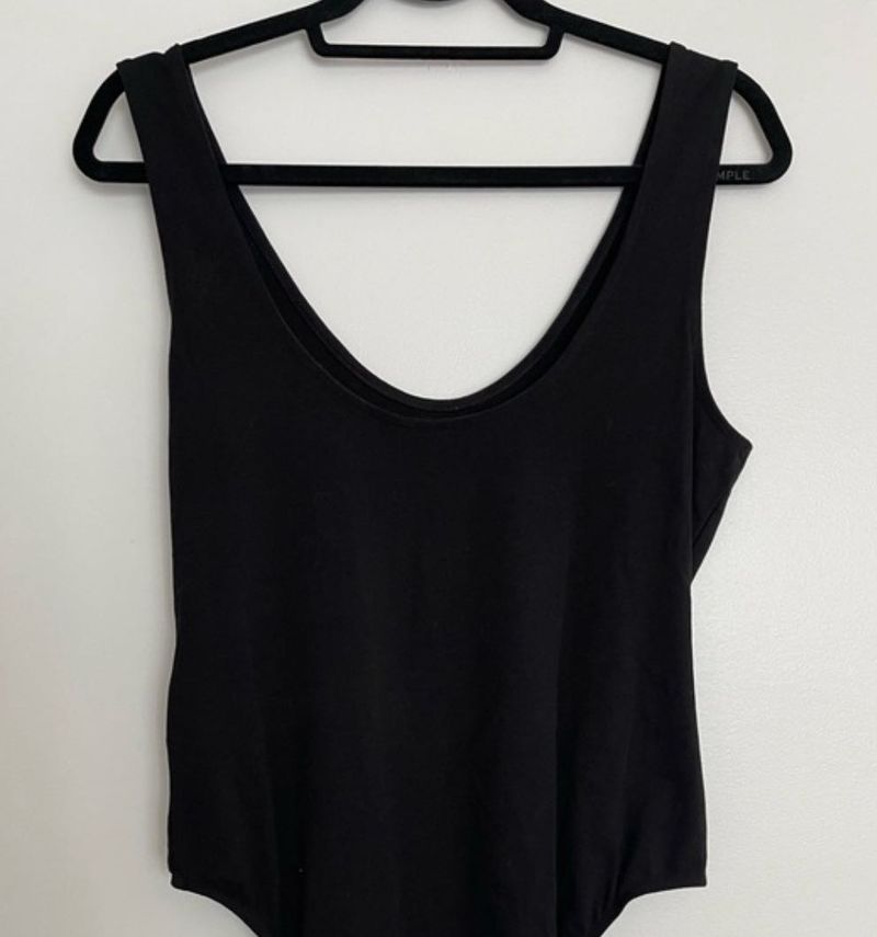 Black Sleeveless Bodysuit