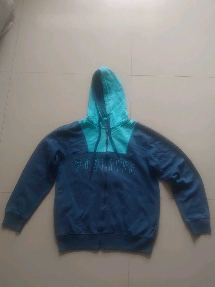 Hoodie with 'Positive' Print