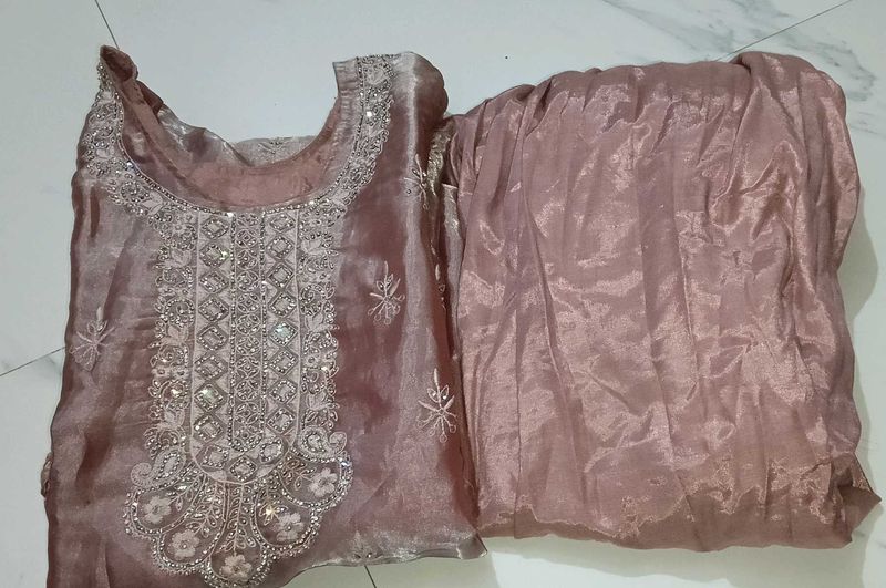 organza suit salwar set