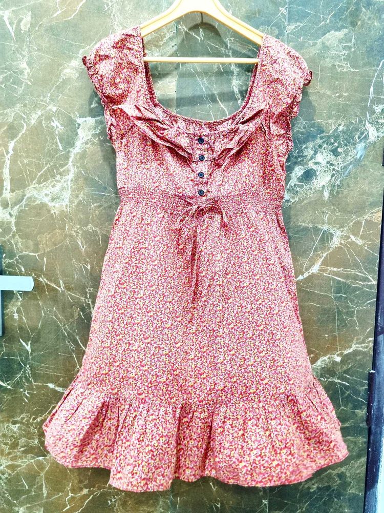 Floral Ruffle Mini Dress