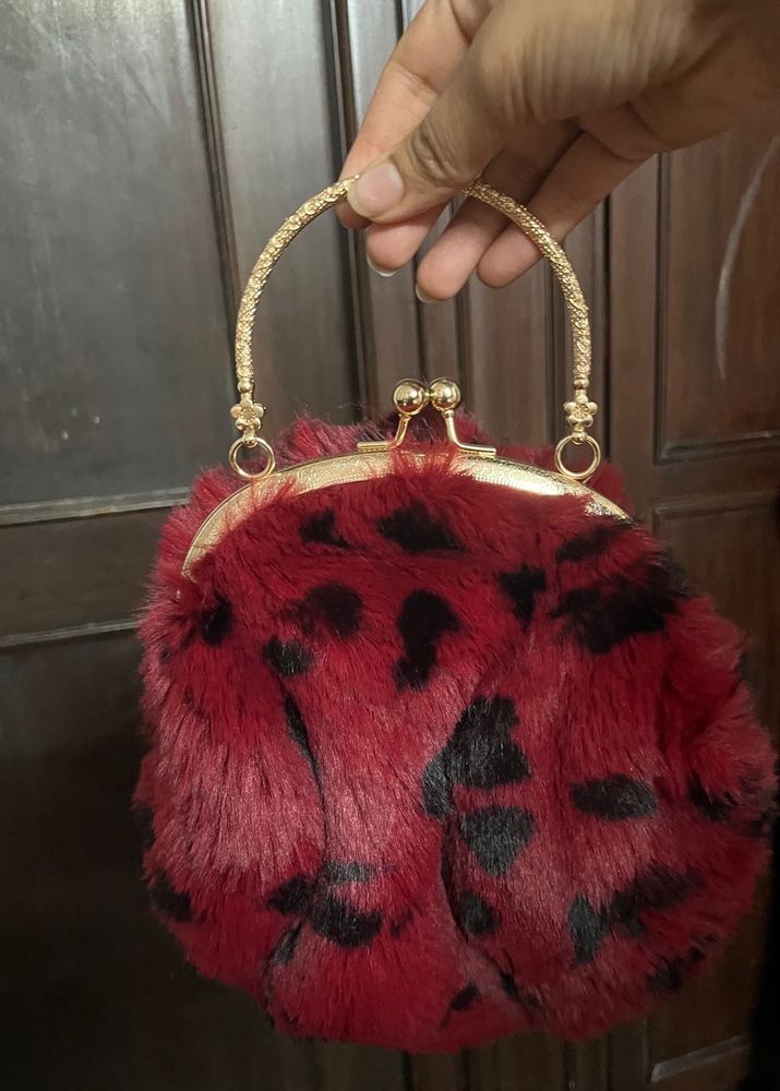 Velvet Fluffy Clutch