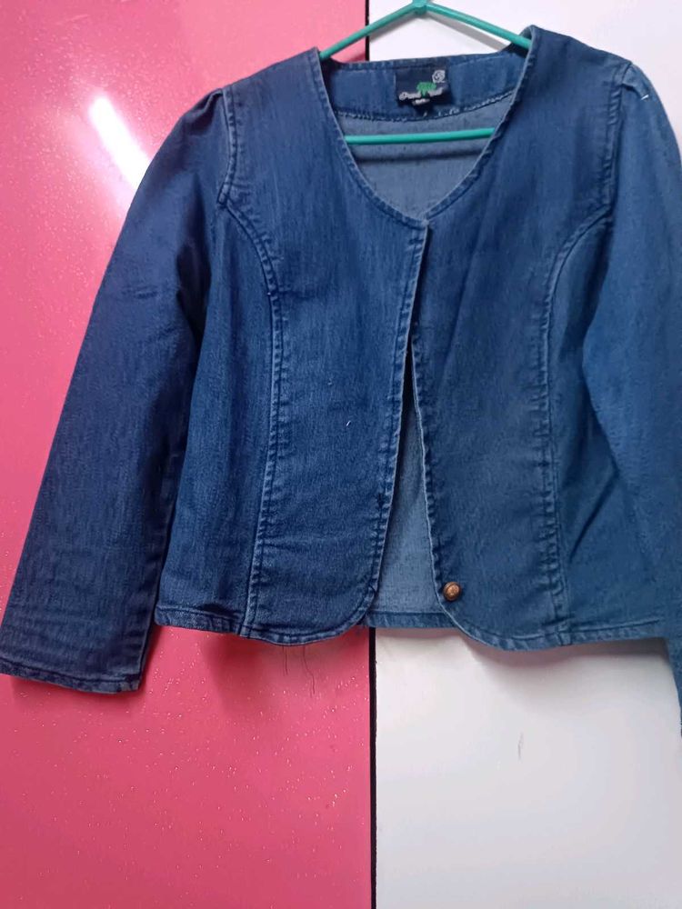 Denim Cropped Jacket
