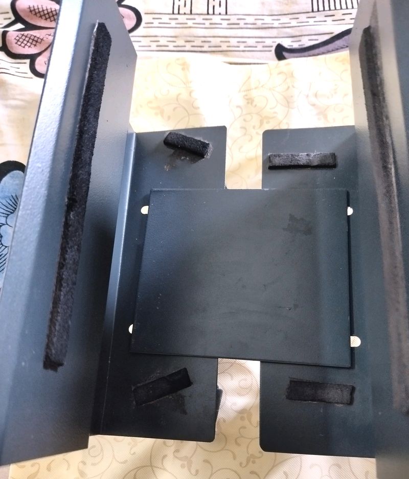 Metal CPU Trolley (Black) /CPU Trolley with Wheels/Computer Floor Stand Trolley with Castor Wheels with locking System Multiple use.