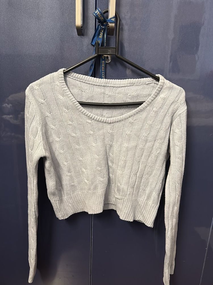 Blue Knit Top