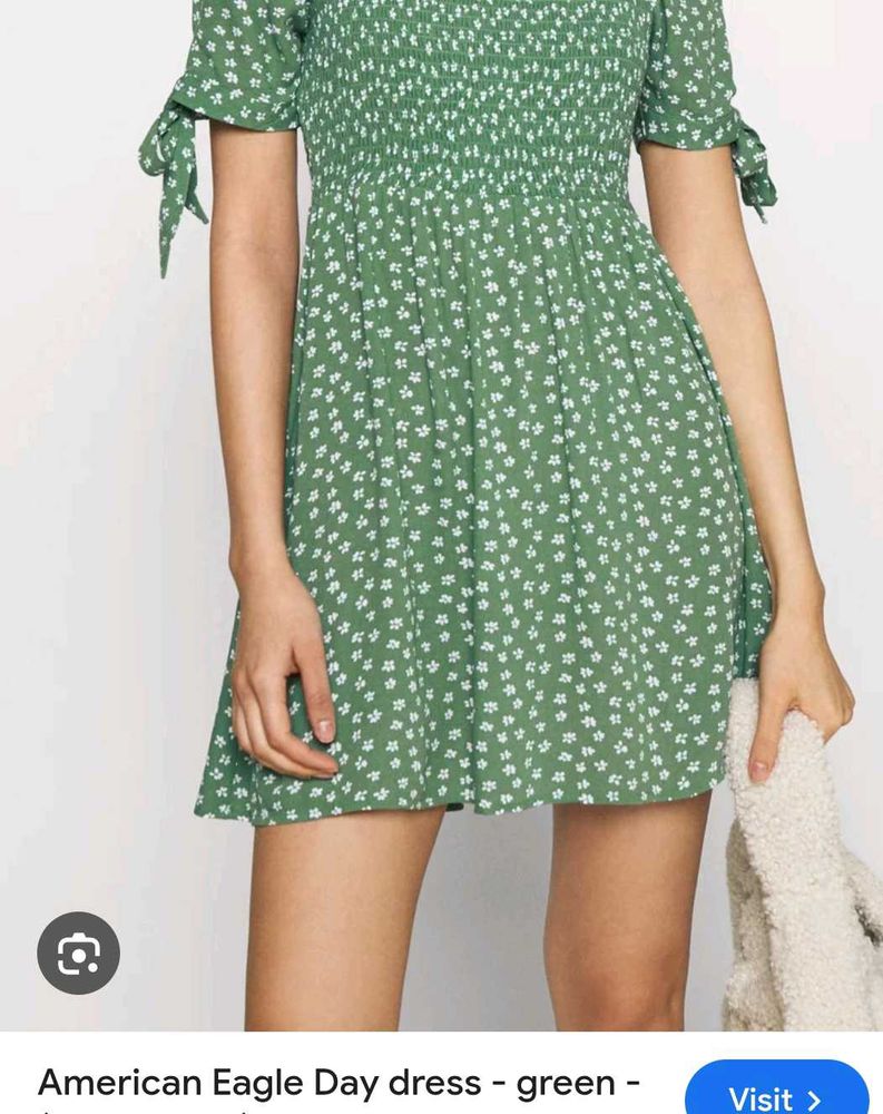 Green Floral Day Dress