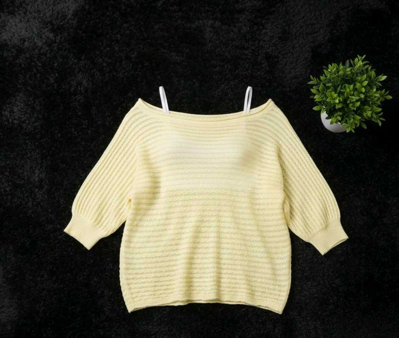 Off-Shoulder Knit Top