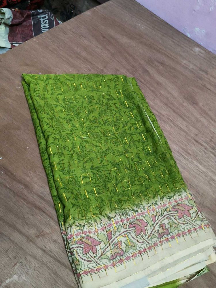 Green Floral Saree
