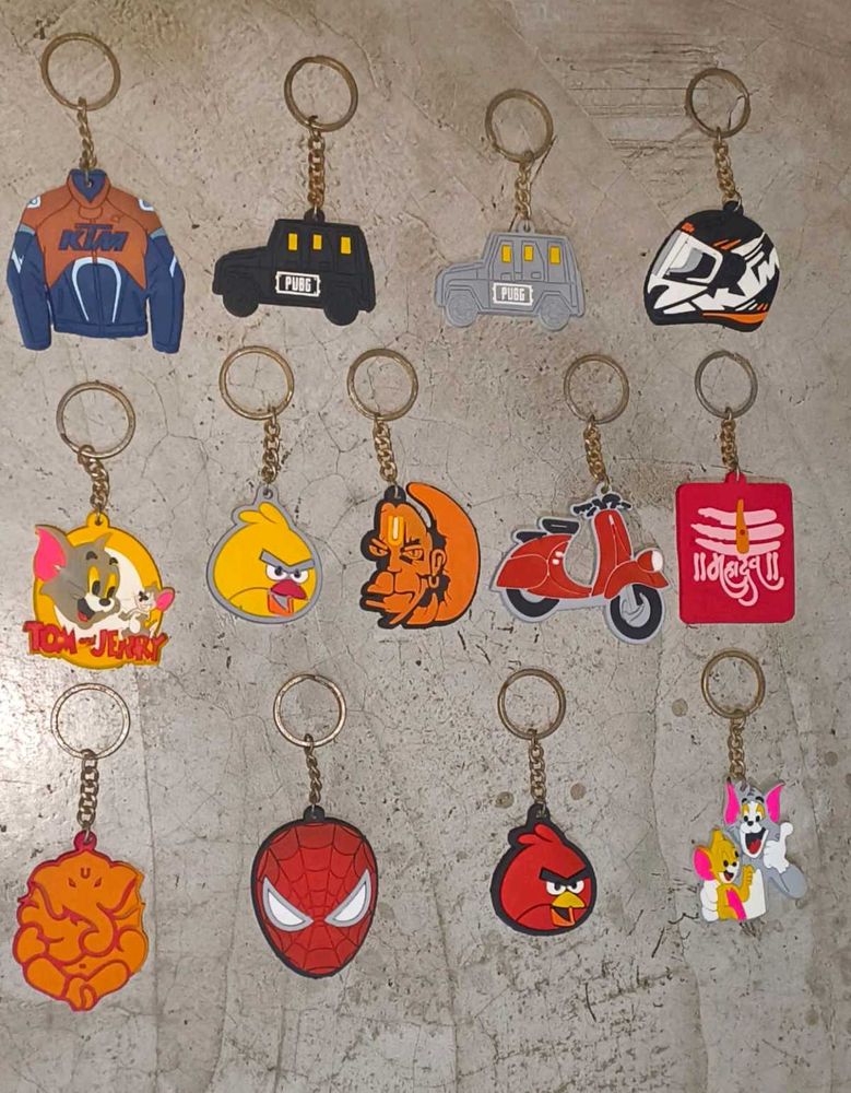 Cartoon &amp; Vehicle Keychain Bundle