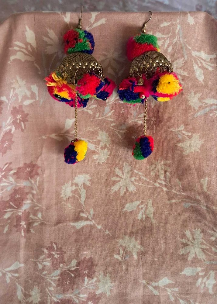 Pompom Earrings