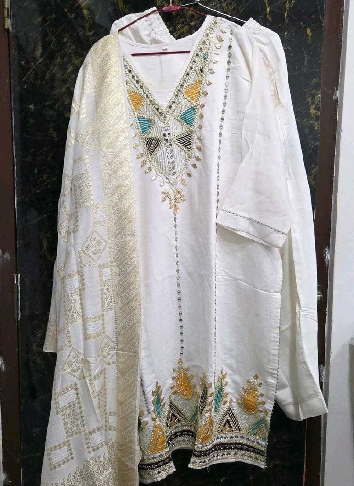 White Embroidered Salwar Kameez
