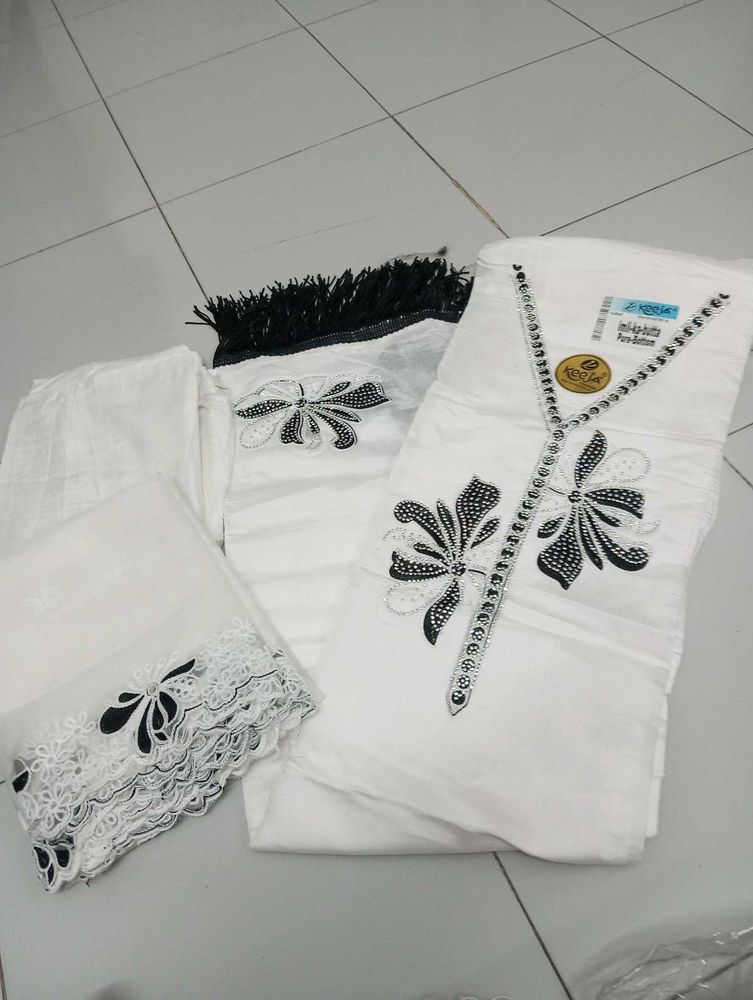 White Embroidered Pakistani Dress