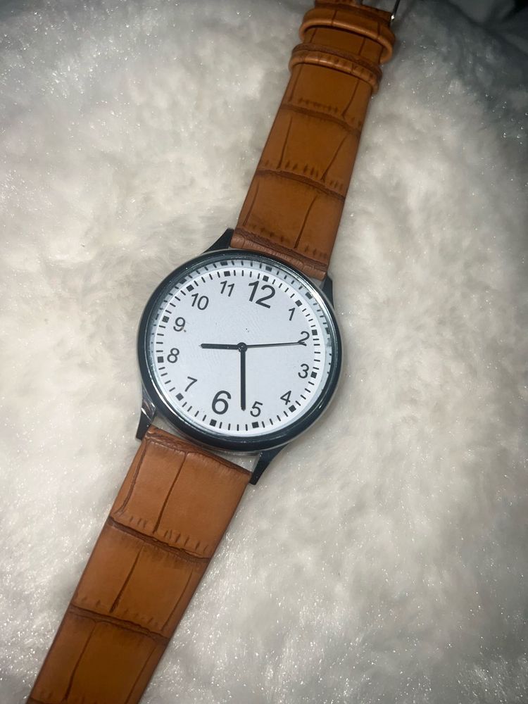 Brown Strap Wrist Watch