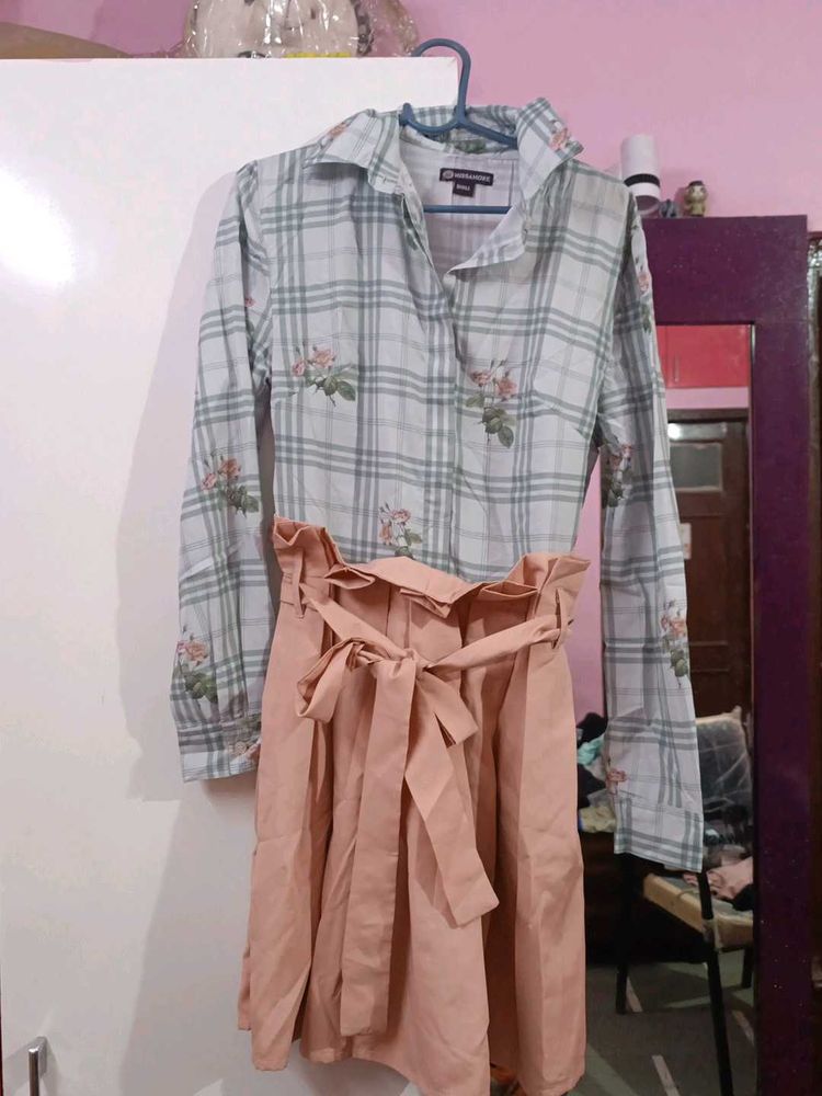 Cute Plaid &amp; Pink Dress