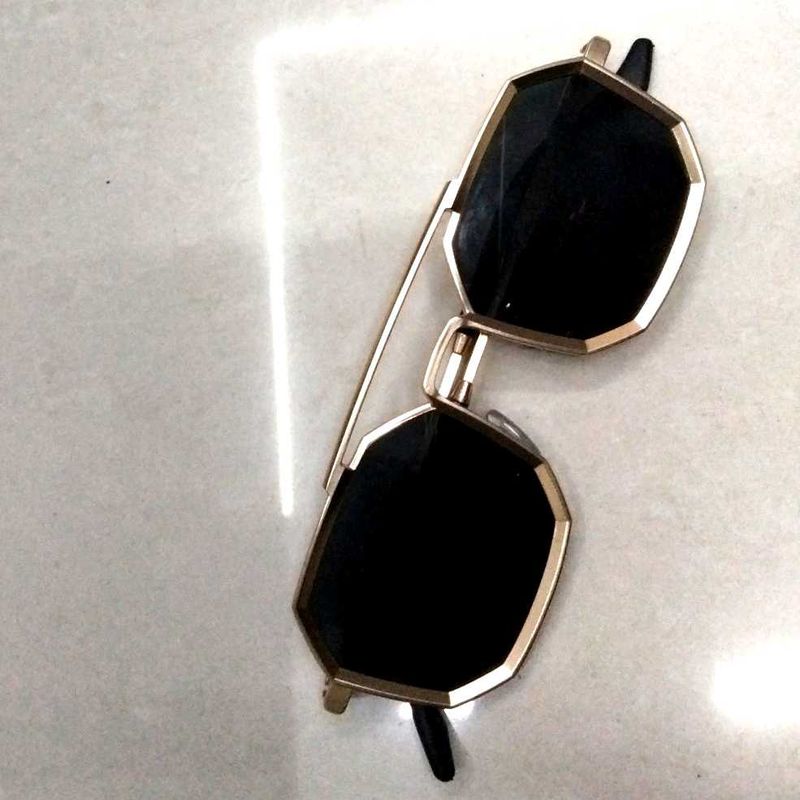 Geometric Gold Sunglasses