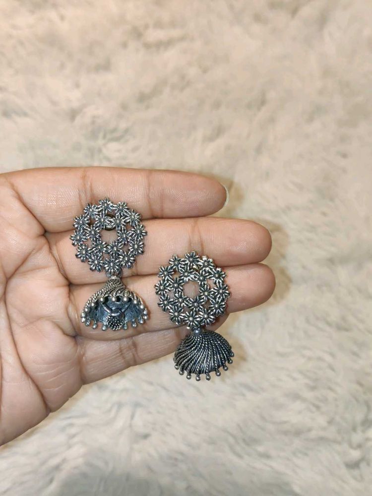 Floral Jhumka Earrings