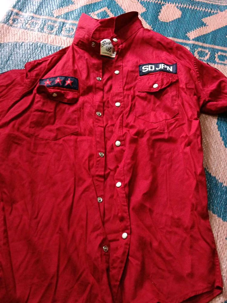 Red Casual Shirt
